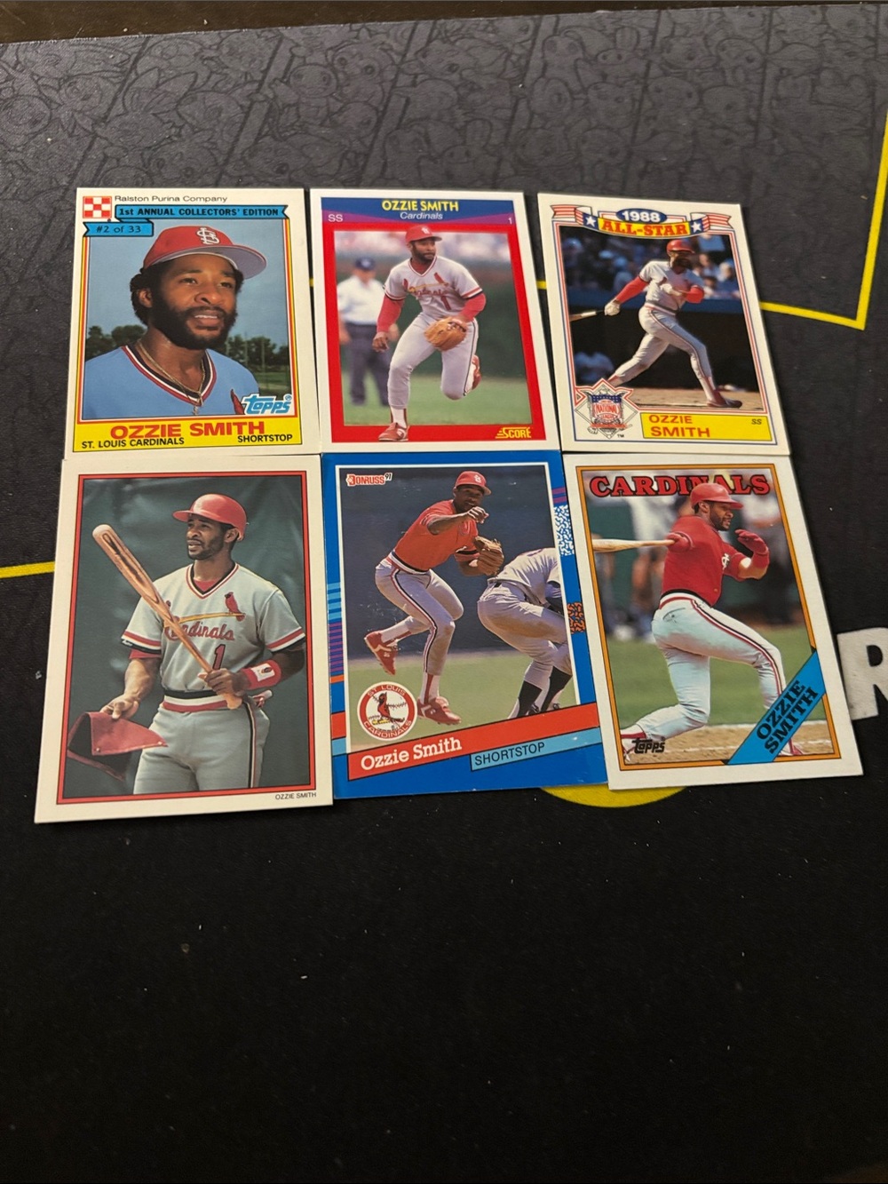 Ozzie Smith Baseball Card Lot - Cardinals Red Collection